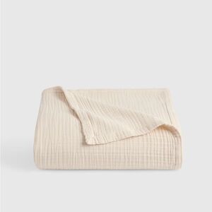 NWT QUINCE Organic Airy Gauze Blanket King/Cal King Undyed